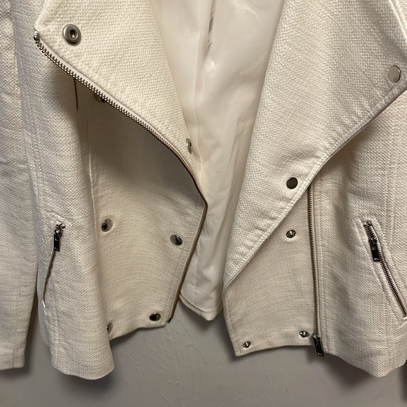 Cream Colored Banana Republic Moto Jacket - Picture 3 of 8